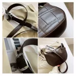 Women's Crocodile Crossbody Bag Ladies Chain Oulder Bag Leather Hf Moon Round Mesger Clutch Saddle Bag Fe Oer