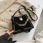 Vintage Thic Chain Tote Bag Hi-Quity Matte Pu Leather Women's Designer Handbag Travel Oulder Mesger Bag