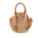 Round Straw Bags Bohian Tassel Rattan Women Handbags Wen Crossbody Oulder Bags Designer BL Mer Beach SE