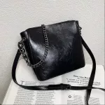 Vintage Bucet Bag Women New Large Capacity Bag Lady Design Luxury Solid Cr Chain Crossbody Bag