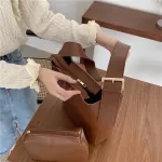 Vintage Bucet Oulder Bags For Women Large Capacity Soft Pu Leather Ladies Crossbody Bags New Fe Se And Handbag