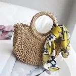 Ca Scarves Rattan Women Handbags Wicer Wen Basets Oulder Crossbody Bag Bohian Mmer Beach Straw Bags Ladies Ses