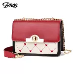Zmqn Bags For Women Cute Mesger Bags Sml Heart Pu Leather Oulder Bag For Girls Flap Chain Phone Bolsa A570