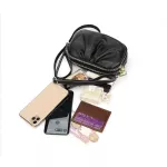 Hi Quity Women Genuine Leather Mesger Bags Pleated Leather Oulder Bag Ladies Crossbody Bags Fe Phone Bolsas