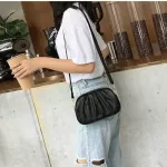 Hi Quity Women Genuine Leather Mesger Bags Pleated Leather Oulder Bag Ladies Crossbody Bags Fe Phone Bolsas
