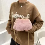L Clip F Fur Oulder Bags For Women Winter Chain Crossbody Bag H Sml Branded Designer Handbags Clutch