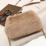 L Clip F Fur Oulder Bags For Women Winter Chain Crossbody Bag H Sml Branded Designer Handbags Clutch