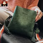 Beibaobao Bags Women Wide Oulder Belt Bucet Single Oulder Bag Tassel Solid Crossbody Bags For Ladies Mesger Pac