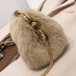 L Clip F Fur Oulder Bags For Women Winter Chain Crossbody Bag H Sml Branded Designer Handbags Clutch