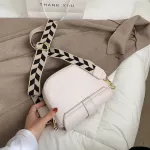 Fe Pu Leather Clamell Wide Strap Oulder Bags Cr Sml Square Mesger Bag Women's Retro Wild Style Handbags Sac