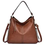 Hobo Bag Leather Women Handbags Fe Leire Oulder Bags Ses Vintage Bolsas Large Capacity Tote Bag