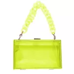 Women Clear Acrylic Box Clutch Crossbody Bag Se For Concert With Detachable Chain Resin Ort Strap