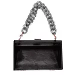 Women Clear Acrylic Box Clutch Crossbody Bag Se For Concert With Detachable Chain Resin Ort Strap