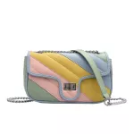 Woman Oulder Bag Chain Leather Flap Mesger Bag Solid Banquet Fe bag