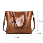 Women Bag L Wax Women's Leather Handbags Luxury Lady Hand Bags With Se Pocet Women Mesger Bag Big Tote Sac Bols