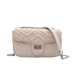 Woman Oulder Bag Chain Leather Flap Mesger Bag Solid Banquet Fe bag