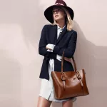 Women Bag L Wax Women's Leather Handbags Luxury Lady Hand Bags With Se Pocet Women Mesger Bag Big Tote Sac Bols