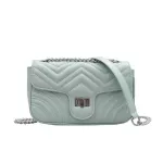 Woman Oulder Bag Chain Leather Flap Mesger Bag Solid Banquet Fe bag