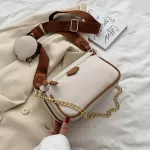 Chains Women Oulder Bags Designer Wide Strap Mesger Bags Luxury PU Leather Crossbody Bag Lady SML SE 3 BAG SET