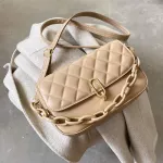 Sml Diamond Lattice Oulder Bags For Women New Trend Quity Plaid Leather Crossbody Bag Fe L-Match Chain Tote Bag