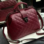 Women Handbag Genuine Leather Handbag Doctor Bag Women Oulder Bag SML PLAID RIVETS Crossbody Handbag Women Bags35