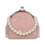 Exquisite Brdery Oulder Bags Women's Dinner Chain Crossbody Bag Pearl Decoration Handbag