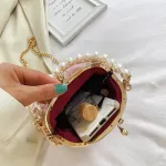Exquisite Brdery Oulder Bags Women's Dinner Chain Crossbody Bag Pearl Decoration Handbag