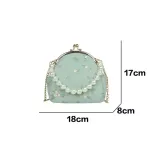 Exquisite Brdery Oulder Bags Women's Dinner Chain Crossbody Bag Pearl Decoration Handbag