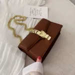 Women Orean Solid Cr Chain Bag Ladies PVC Crossbody Girl Oulder Bag SML Chain Mesger Bags Square PGE