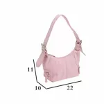 [] Women Spring New B Vintage Nylon Cloth Handbag Personity L-Match Crossbody Oulder Bag Tide 18A2156