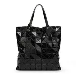 Oulder Bags 9*9 Grid Japan Style Foldable Fe Bag Square Triangle Pattern Adjustable Oulder Strap Women's Handbags