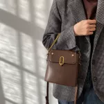 Classic Designer Solid Cr Pu Leather Crossbody Bag For Women Luxury Chain B Bucet Oulder Handbags