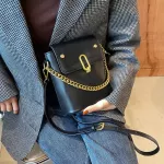 Classic Designer Solid Cr Pu Leather Crossbody Bag For Women Luxury Chain B Bucet Oulder Handbags