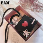 [] Women Spring New Sweet Le Handbag Pu Leather Flap Personity L-Match Crossbody Oulder Bag Tide 18a2146