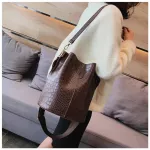 Ansloth Crocodile Crossbody Bag For Women Oulder Bag Brand Designer Women Bags Luxury Pu Leather Bag Bucet Bag Handbag
