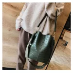Ansloth Crocodile Crossbody Bag for Women Oulder Bag Brand Designer Women Bags Luxury PU Leather Bag BuCet Bag