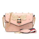 New Designer Crossbody Bags Women Mesger Chain Strap Flap Leather Handbags Clutch Bag Girls with Bee Bucle