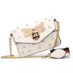 New Designer Crossbody Bags Women Mesger Chain Strap Flap Leather Handbags Clutch Bag Girls With Bee Bucle