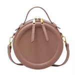 Oulder Bag for Women SML Round Crossbody Bag PU Solid Leire Luxury Handbag Mer Lit Daily B Bolsos X261H