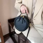 Oulder Bag For Women Sml Round Crossbody Bag Pu Solid Wild Leire Luxury Handbag Mmer Lit Daily B Bolsos X261h