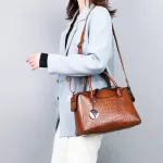 Luxury Pu Leather Handbags Women Large Capacity Tote Mesger Bags Designer Ladies Oulder Bag Ca Crossbody Bags