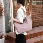 Designer Handbags Hi Quity Large Capacity Ng Tote Bag Ladies Pu Leather Rivet Mesger Oulder Bags Handbag