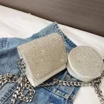 Mini Bag New Thic Chain Two-In-One Bag Wern Style Diamond Oulder Mesger Bag Orean Version