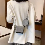 Mini Bag New Thic Chain Two-In-One Bag Wern Style Diamond Oulder Mesger Bag Orean Version