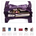 Clearance Promotion Large Double Zier Multi Pocet Oulder Bags Waed Pu Leather Ses Tote Bags Women Handbags For Ladies