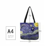 Handbag Starry Nit Painting Van Go Tote Bags Women Reusable Ng Bag Large Reusable Traveg Beach Pouch