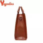 Yogodlns Pu Leather Large Vintage Women Bag Luxury Designer SAC A Main Solid Cr Oulder Bag