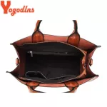 Yogodlns Pu Leather Large Vintage Women Bag Luxury Designer SAC A Main Solid Cr Oulder Bag