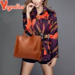Yogodlns Pu Leather Large Vintage Women Bag Luxury Designer SAC A Main Solid Cr Oulder Bag