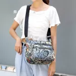 Nylon Oulder Bag For Women Waterproof Multi-Pocet Zier Mesger Bag Flower Travel Ses And Handbags Bolsa Finina Sac